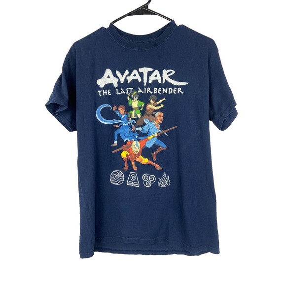 Avatar The Last Airbender Nickelodeon T-shirt Mens Size M Graphic Crew Neck Blue - Picture 1 of 7